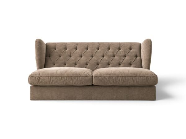 Premium High Winged Sofa with tufted backrest and soft fabric upholstery