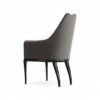 Modern upholstered chair with wooden legs
