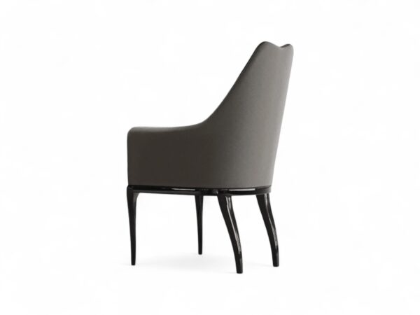 Modern upholstered chair with wooden legs