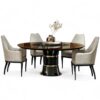 Comfortable accent chair with sleek silhouette