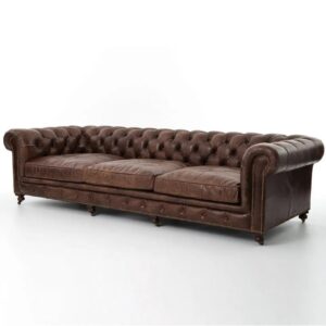 Classic Leather Chesterfield Sofa
