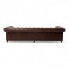 Elegant full-grain leather Chesterfield with hardwood frame