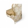 Marigold Crest Chair in golden satin with tufted backrest