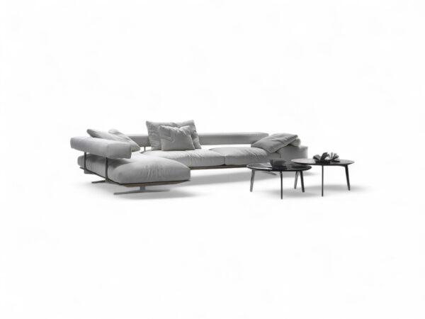 The Modena Sofa in neutral fabric upholstery