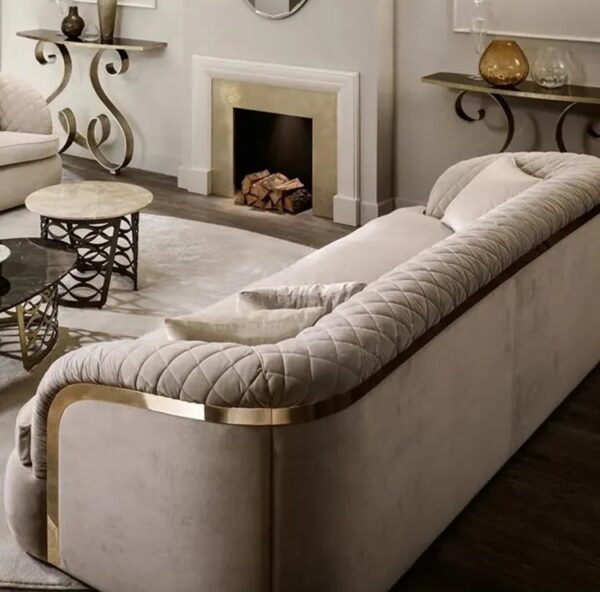 Designer Quilted Italian Sofa