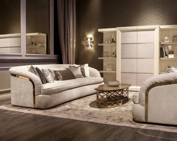 Designer Quilted Italian Sofa