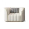 Bellagio single-seater chair with plush cushioning and modern curves