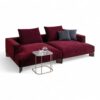 Burgundy Sectional Sofa with sleek lines and plush cushions