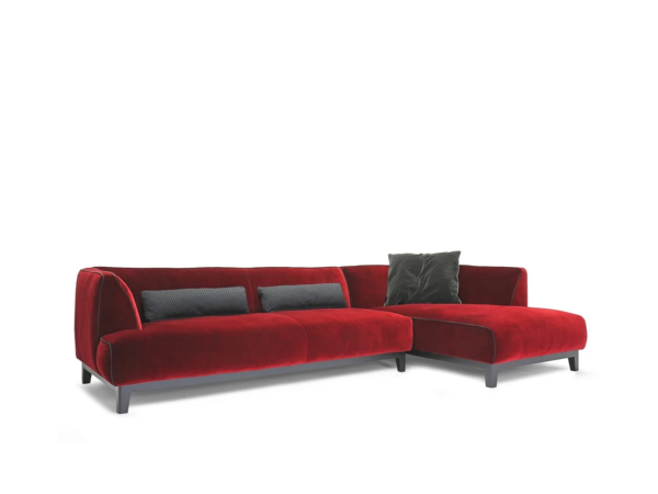 Velvet Chaise Style Sofa