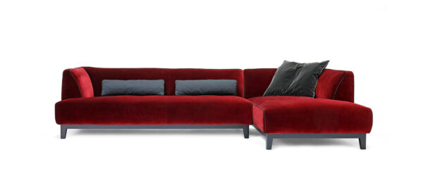 Designer Velvet Chaise Style Sofa