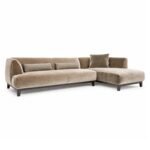 Designer Velvet Chaise Style Sofa