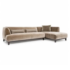 Designer Velvet Chaise Style Sofa