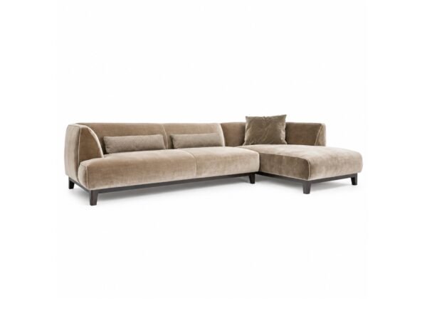 Designer Velvet Chaise Style Sofa