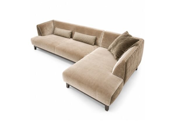 Modern velvet L shape sofa