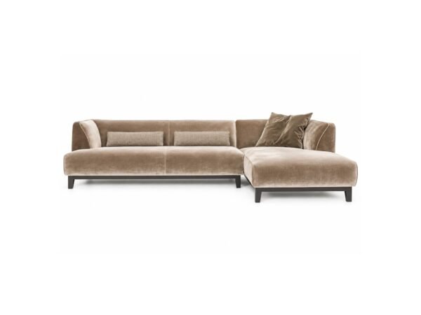 Luxury velvet L shaped sofa