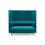 Alcove Sofa in luxurious teal upholstery, 2-seater design