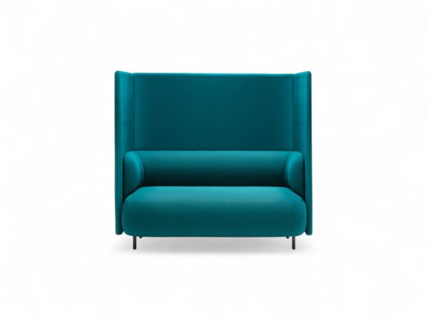 Alcove Sofa in luxurious teal upholstery, 2-seater design