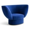 Elegant curved sofa with sculptural silhouette