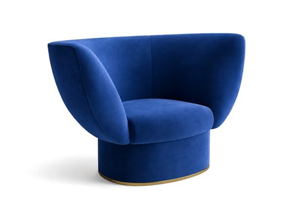 Elegant curved sofa with sculptural silhouette