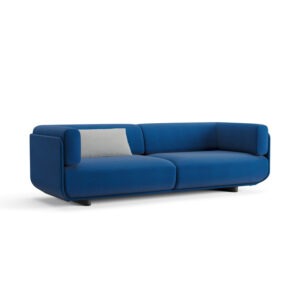 Designer Leather and Fabric Sofa