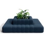 Contemporary navy modular sofa for open-plan interiors