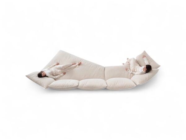 Luxury lounge-style sofa with oversized cushions