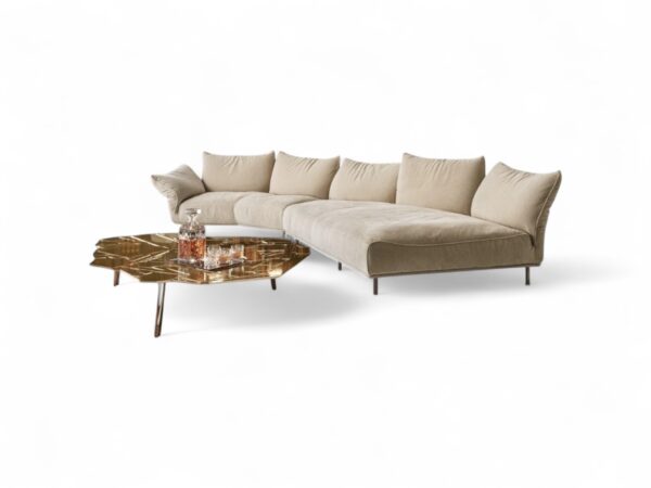 Aurora Modular Sofa in chaise style with deep cushioned seating