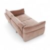 Modern plush sofa with textured upholstery and cushions
