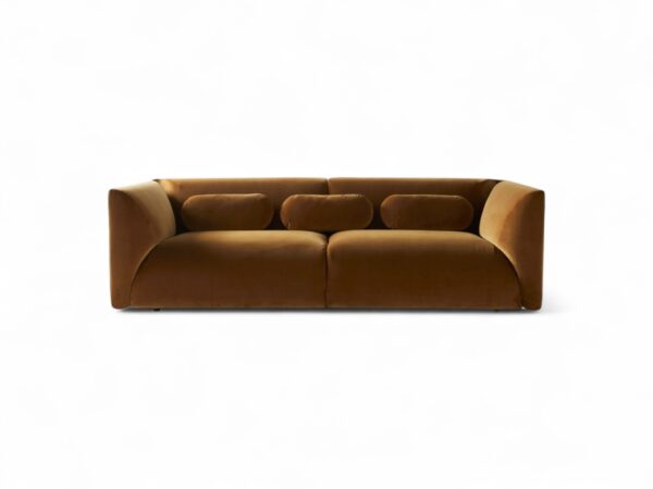 The Verona Sofa with Italian-inspired carved wooden frame and luxury upholstery