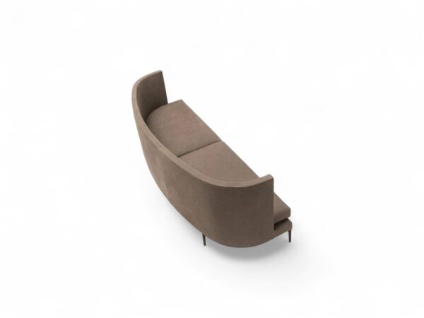 Sleek and stylish sofa in neutral-toned fabric
