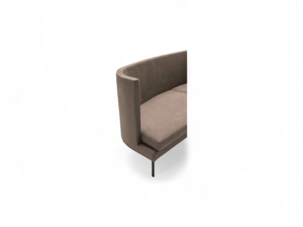Plush modern sofa with slim metal legs