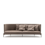 Curved Leather Sofa