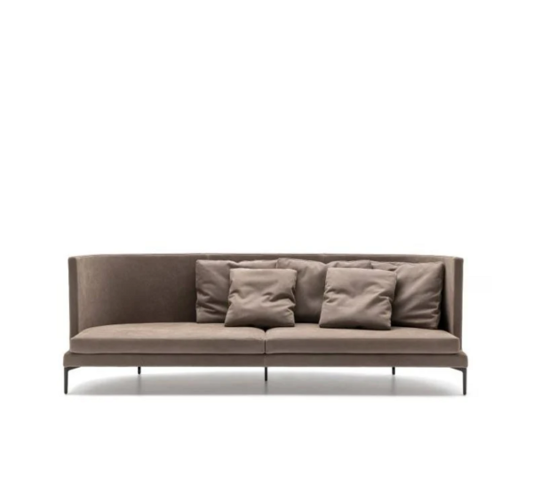 Curved Leather Sofa
