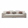 High-End Luxe Sofa in neutral fabric upholstery with plush cushions