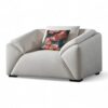High-End Luxe Sofa in neutral fabric upholstery with plush cushions