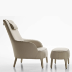 Leather High Backed Armchair