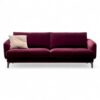 Luna Velvet Sofa with clean lines and plush plum upholstery
