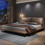 Designer Leatherette Upholstery Bed