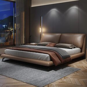 Designer Leatherette Upholstery Bed