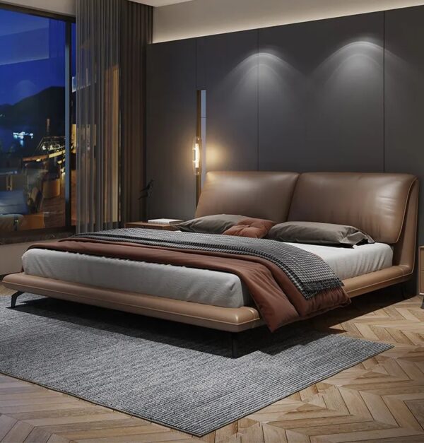 Designer Leatherette Upholstery Bed
