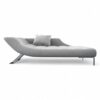 Side view of Urban Chic Chaise Longue showcasing its minimalist design and curved backrest