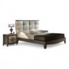 Milano Bed with tufted upholstered headboard in Italian style