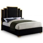Modern Embossed Panel Bed