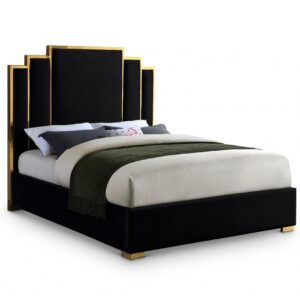 Modern Embossed Panel Bed
