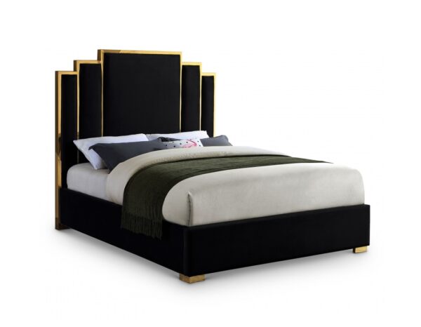 Modern Embossed Panel Bed