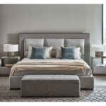 Designer Embossed Upholstered Bed