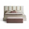 Luxury designer bed with cloud-like softness and elegant structure