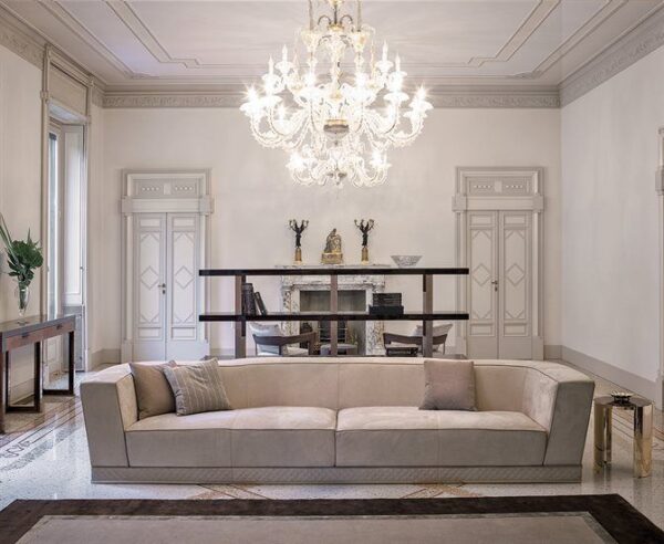 Silver Grey Upholstered Velvet Sofa