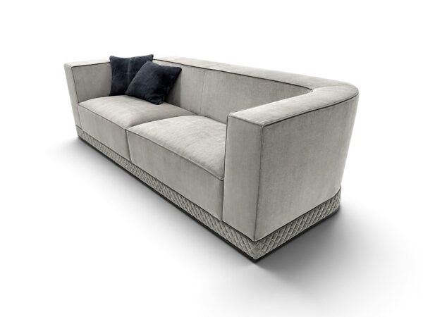 The Aurelia Sofa with plush deep cushioning and broad armrests