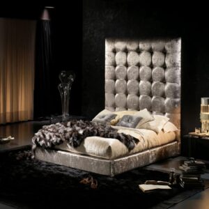 Ultra Tall Silver Bed